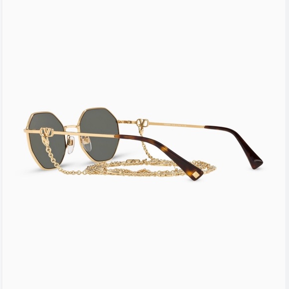 Valentino Gold and Black Sunglasses - Picture 5 of 6